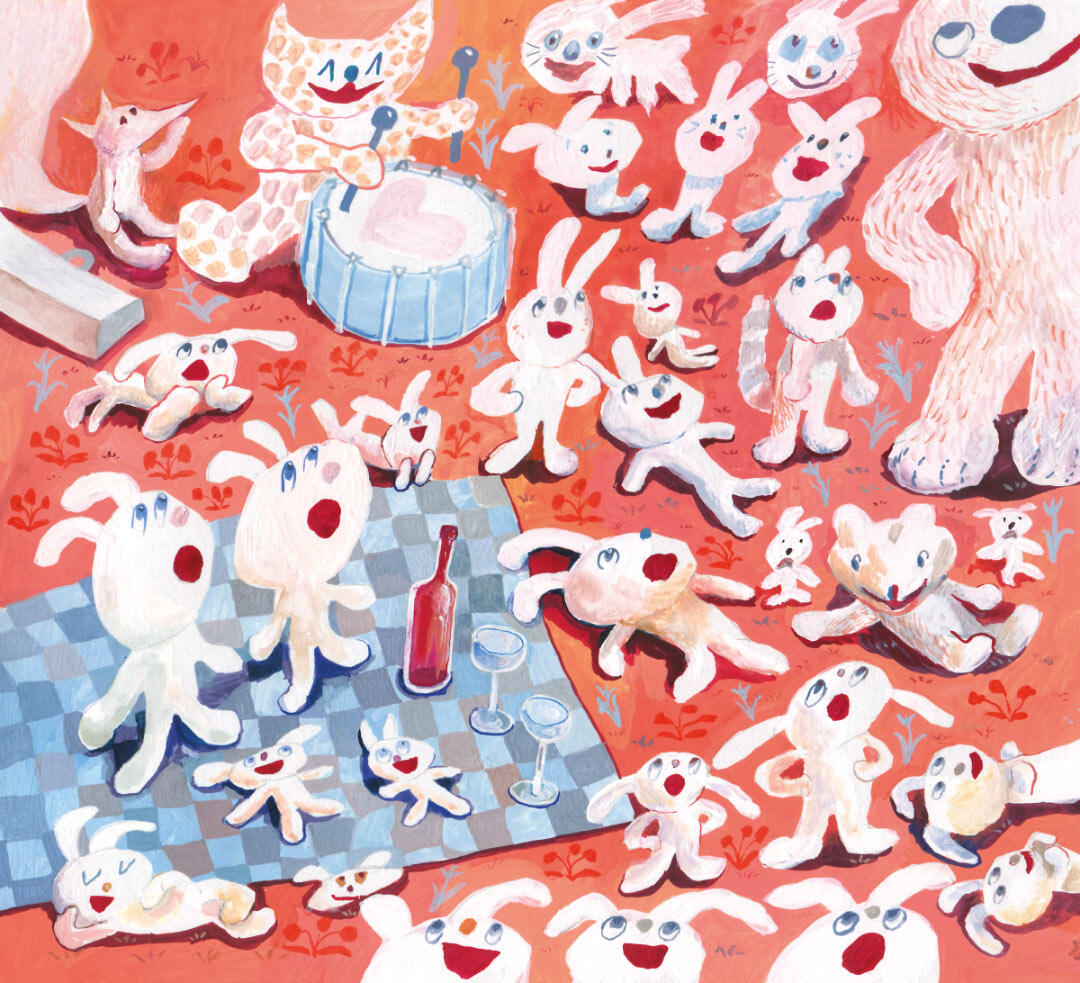 Ala Flora / 2020 / Zawiesina / graduation project / gouache book illustration / fireworks festival